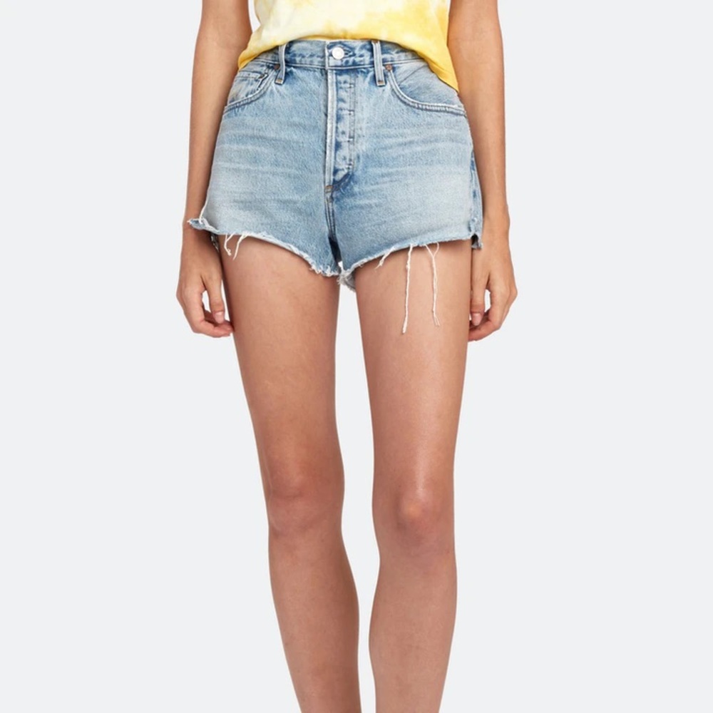 ** NWT AGOLDE Parker Denim Shorts - Riptide. Sz 24